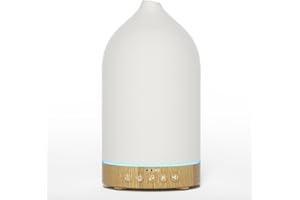 SALKING Ceramiczny nawilżacz olejków eterycznych, 200 ml dyfuzor do aromaterapii z 20 dźwiękami białego szumów, ultradźwiękowy nawilżacz powietrza z timerami, do domu, biura, SPA, dziecka