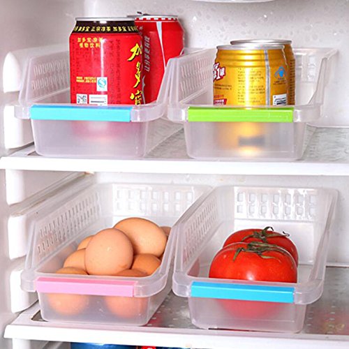 Kicode Kühlschrank Space Saver Organizer Kunststoff Gefrierschrank Regal Home Küche Kühlschrank Storage Rack Regal Schublade Korb Haushalt Werkzeuge