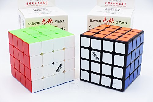 QiYi *WUQUE* - 4X4 Professional & Competition Speed Cube Rubik's cube Brain Game 3D Puzzle - BLACK