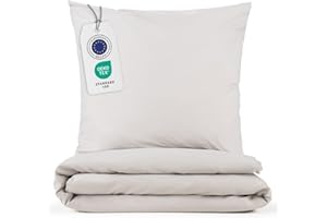 Blumtal Juego de Funda Nordica Cama 90 - Microfibra Juego de Funda Edredon 135x200 y Fundas de Almohada 40x80, Certificado Oeko-Tex, Muy Suave y Transpirable - Gris Claro