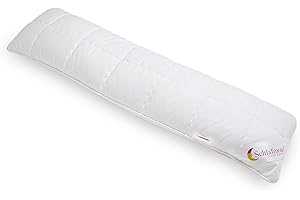 ‎SCHLAFMOND Schlafmond Cosimo Seitenschläferkissen 40 x 140 cm - Körperkissen auch als Stillkissen und Schwangerschaftskissen - Aloe Vera Baumwolle Bezug & Reißverschluss – Waschbar bis 60 Grad - Made in Germany