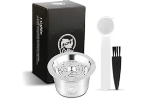 I CAFILAS Tchibo Cafissimo Kapsułki do kawy, ze stali nierdzewnej, do napełniania, do wielokrotnego użytku, filtr do kawy K-fee, Caffitaly, Tchibo Cafissimo Classic