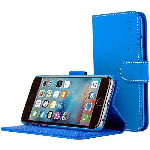 iPhone 6S Case, Snugg - Blue Leather iPhone 6s Flip Case [Lifetime Guarantee] Premium Wallet Phone Cover with Card Slots for Apple iPhone 6S