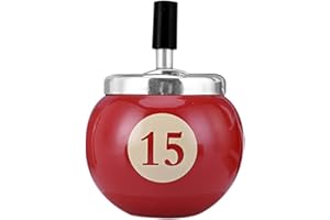 LdawyDE Cendrier Exterieur Ø12CM Acier inoxydable Cendrier Poussoir Cendrier Fermé vent avec couvercle