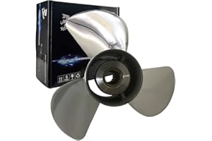 Boatman Elica per barche in acciaio inox lucidato per motori fuoribordo Mercury 40-140 CV, 15 Dente, RH