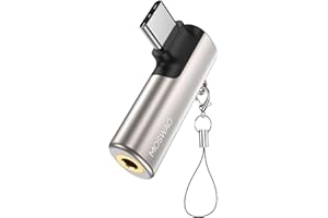 MOSWAG Gniazdo USB C na 3,5 mm typu C adapter do słuchawek kątowy mikrofon Aux Audio Dongle adapter do słuchawek ze stopu cynku kompatybilny z Samsung Galaxy S23 S22 S21 Ultra, Huawei P50/40/30, Mate