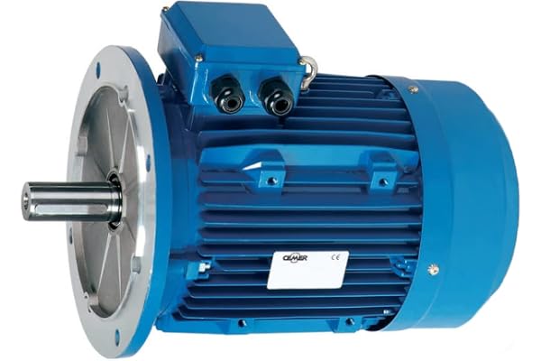 CEMER trefas elmotor 3 000 RPM 230/400 V 1,1 kW/1,5 hk, storlek 80 axeldiameter 19 mm fläns B5 200 mm