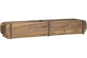 Rungassi Holz Aufbewahrung-Box Ziegelform Vintage Dekoration (2-fach 57x15x10cm)