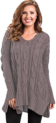 casual sweater women knit v neck long sleeve sportswear sweatshirts elasticity loose solid color pullovers tops . coffee . m