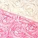 SA Newborn Baby 3D Rose Backdrop Receiving Blanket ,Baby photography background (White)