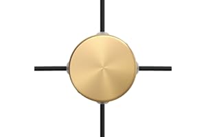 creative cables Kit Mini rosone cilindrico in Metallo a 4 Fori Laterali (Scatola di derivazione) - Bronzo Satinato