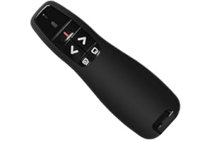 HUACAM Wireless Presenter, 2.4GHz Wireless USB Presentation Clicker, Powerpoint Clicker with Laser, PPT Remote Control Presentation Pointer for Mac/PC/Laptop