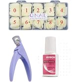 Fontenay 500 L&uuml; Tips Protez Tırnak Kemik +Mxbqn Fır&ccedil;alı Yapıştırıcı 7G +Protez Tips Makası 3'L&uuml; Set Kemik