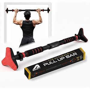 Boldfit Pull Up Bars For Home Workout -Chin Up Bar Gym Accessories for Men Door Way Adjustable Hanging Rod Without Screw, Anti-skid Grip, Strength Training Exercise Bar