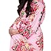 Produktbild Sonnena Frauen Schwangerschafts Nachthemd Stillen Nachthemd Floral Sleepwear Dress Maternity Fashion Women's Sweat Dress Maternity Breastfeeding A-line Dress Pregnant Shoulder Free Dresses
