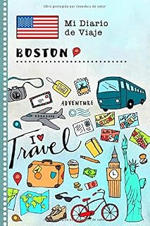 Boston Diario de Viaje: Libro de Registro de Viajes Guiado Infantil - Cuaderno de Recuerdos de Actividades en Vacaciones para Escribir, Dibujar, Afirmaciones de Gratitud para Niños y Niñas