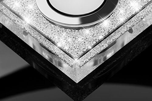 Edler Teelichthalter Lotus 1 mit SWAROVSKI ELEMENTS Kristallen – funkelnde Tischdeko, Muttertags-Geschenk (transparent) - 3