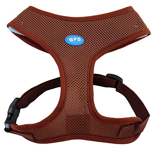 BPS Arnés para Perros Mascotas Callar para Perros Mascotas 6 Tamaños para Elegir para Perro pequeño Mediano y Grande (L, Marrón) BPS-3865MA