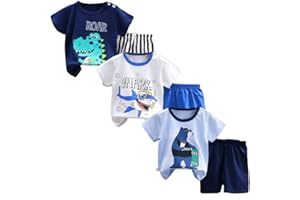 XM-Amigo Chłopięce 3-częściowy zestaw szortów z krótkim rękawem, koszulka z krótkim rękawem, 6 sztuk