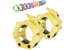 WARM BODY COLD MIND Olimpijskie zaciski do sztangi - 5cm/50mm Barbell Collars, Obroże do Podnoszenia Ciężarów, Klipsy do Sztangi, Klipsy, Zaciski Barowe - Akcesoria Gimnastyczne Trening Siłowy, Clamps
