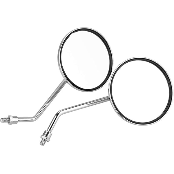 Motorspiegel, 1 Paar 8mm Rechts en Links Motor Achteruitkijkspiegel Ronde Motor Achteruitkijkspiegels Universeel voor Scootmobielspiegels Chroom 8mm Spiegel 8mm Rond Chroom Mot