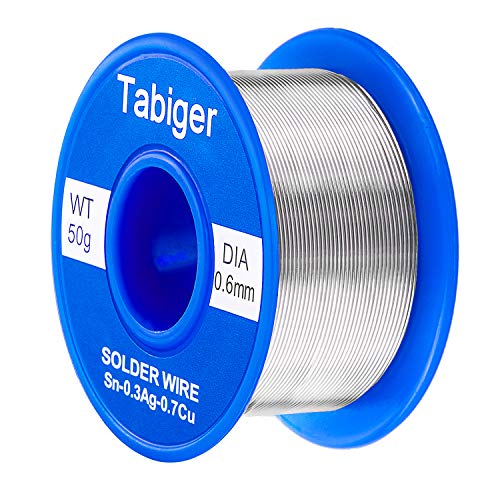 Alambre de soldadura sin plomo de 0,6 mm con núcleo de rosina para soldadura eléctrica y bricolaje