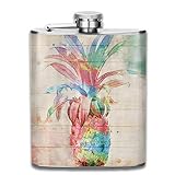 Utensilios de bar Petacas 7 oz frascos de acero inoxidable patr&oacute;n de acuarela a prueba de fugas vino licor whisky matraz padrino de boda de dama de honor