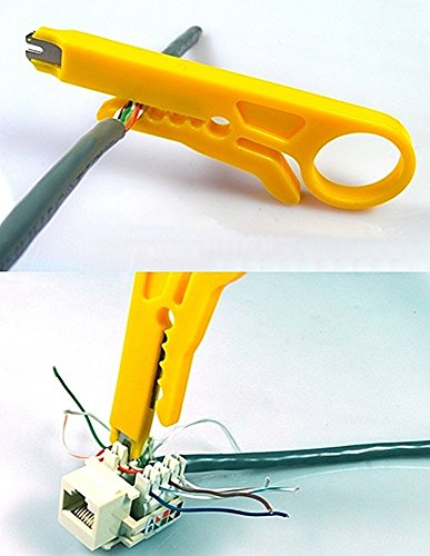 Aimtech® Kabeltester 3 in 1 Crimp Crimper +100 RJ45 RJ11 CAT5 CAT5e Verbindungsstück -Stecker Abisolierzange Network Tool Set - 4