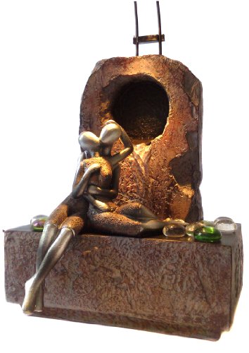 Zimmerbrunnen Feng Shui in Polyresin mit Scheinwerfer Lovers - 3