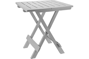 SPETEBO 'Table pliante « ADIGE » - Table pour petit jardin ou de camping - Parfaite comme table d’appoint gris clair