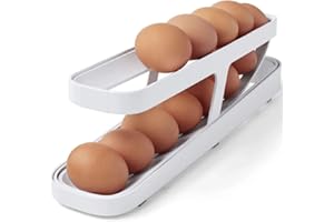 Panlouting Eierspender, Automatisches Rollen, Eierhalter Organizer für Kühlschrank, Eierregal für die Küche, Eierablage, Aufbewahrung von bis zu 14 Eiern