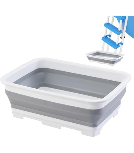 Tragbares Pool Fußbad – Faltbar, 36,5x33,5 Cm, Aus PP+TPR Gummi, Zur Reinigung Vor Dem Schwimmen, Für Camping & Strand