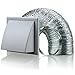Produktbild Blauberg UK bb-chk-125–3-vkgr 125 mm Dunstabzugshaube Duct Wandabzug Vent Kit Fan Extractor – Grau
