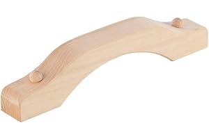 eliga Türgriff Holz, geschwungene Form, 1 Stück (1er Pack)