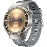 Huawei Watch GT6 Pro 46MM Uyumlu Metal Tokalı Dikiş Detaylı Dokuma Silikon Kordon &ndash; Şık, Rahat, Terletmeyen ve Ayarlanabilir 