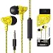 Produktbild In Ear Kopfhörer, Ear Ohrhörer 2018 Silikon Stereo Headset Earphones mit Ohrstöpseln und Mikrofon für iPhone, Android Smartphones und MP3 Players usw