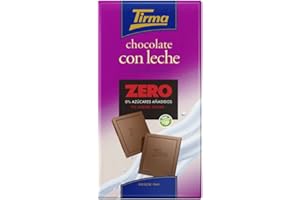 Tirma Chocolate con Leche Zero 125g | Sin Azúcares Añadidos, Sin Gluten y Apto para Diabéticos | Alternativa a Natruly, Torras, Ambrosía Tirma, Milka Favourites y Bombones Individuales
