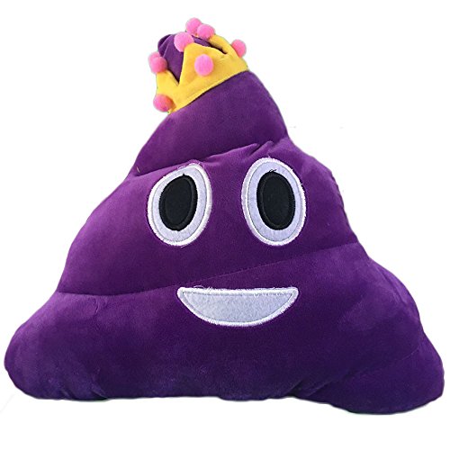 Krone Emoji Kissen Plüsche Regenbogen Dekokissen,20cm Durchmesser