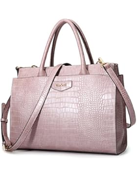 Kadell Damen Leder Designer-Handtaschen mit Krokoprägung Umhängetasche Schulranzen für Damen