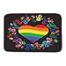 Produktbild LIS HOME Küchenboden Bad Eingangstür Matten Teppich Bunte Hand Drucke Regenbogen Herzform Eps erfrischende rutschfeste Badezimmermatten