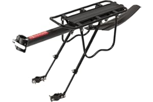 MidGard Portapacchi per bicicletta in lega di alluminio, con riflettore regolabile per biciclette da 24 – 29 pollici, portata massima di 50 kg, con parafango incluso