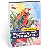 CARTON UNIVERSAL PARA ACUARELA: Papel para acuarela con dos texturas, un lado es liso y otro lado áspero. El block de papel para acuarela de 300g se puede utilizar de muchas maneras.