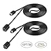 Price comparison product image Controller Extension Cable, [2-Pack] 10ft/3M Extension Power Cord for Nintendo SNES Classic Mini Edition (2017) and NES Classic Mini Edition (2016), Black