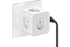 HITRENDS Steckdosenwürfel, Steckdosenadapter Verteilersteckdose, Doppelstecker für Steckdose，Adapter Steckdose