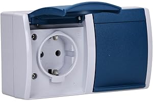 Busch-Jaeger 20/2 EW-53 Ocean IP44 AP Schuko-Steckdose 2-fach waagerecht