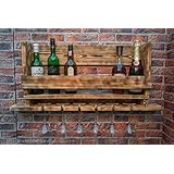 Weinregal aus Holz - hergestellt aus recyceltem Altholz in Handarbeit - Upcycling Regal -