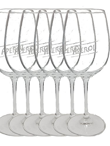 Preisvergleich Produktbild Aperol 6er Set Gläser mit Eichstrich 4 cl