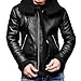 Produktbild Luckycat Herren Herbst Winter Highneck Warme Pelz Liner Revers Leder Reißverschluss Outwear Top Coat Mode 2018
