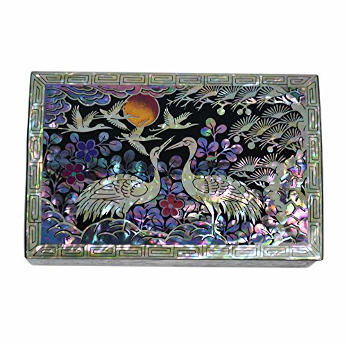 Preisvergleich Produktbild Kleine Luxus Schmuckkästchen. Perlmutt dekoration, koreanischen Kunsthandwerk, Design-Objekt, originelles Geschenk für Frau
