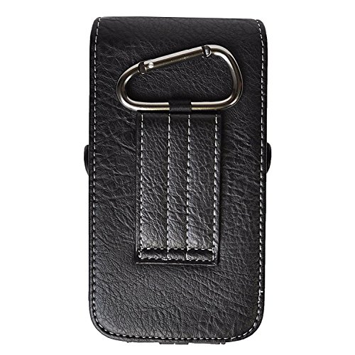 Custodia a sacchetto per smartphone universale portafoglio verticale - passante cintura moschettone clip Scomparto porta carte e possibilitÃ  doppio telefono - da 5,5
